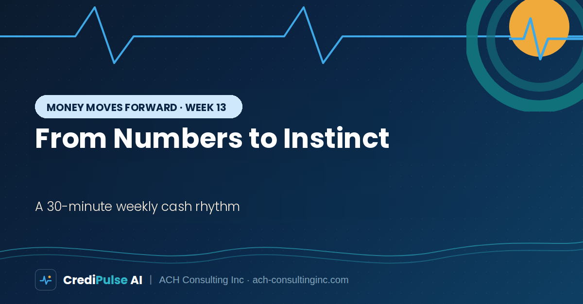 From Numbers to Instinct - building a weekly cash rhythm, Money Moves Forward Week 13